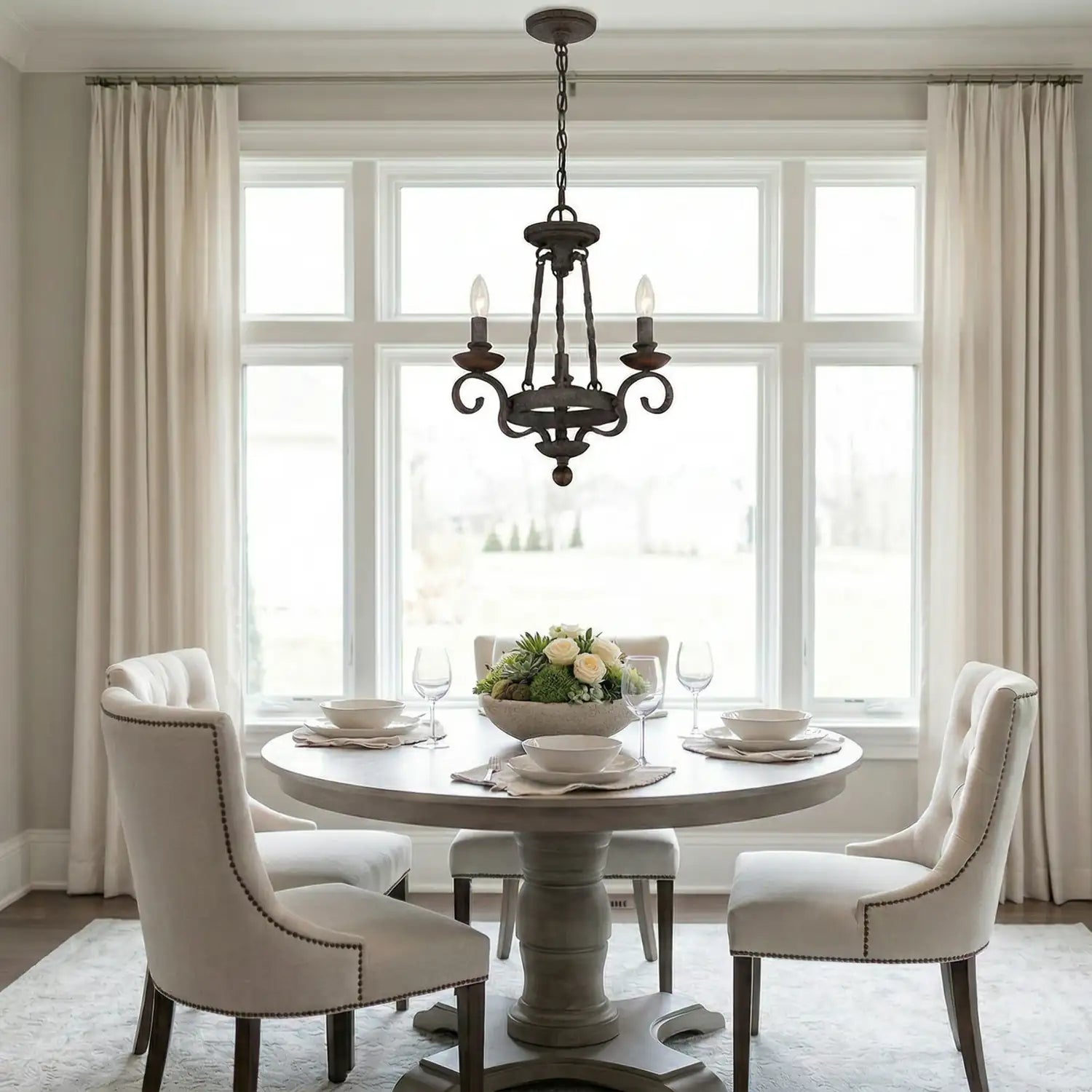 QUOIZEL, NOBLE CHANDELIER, CHANDELIER LIGHT