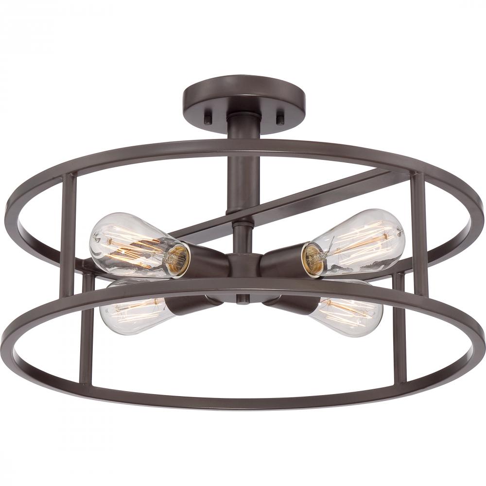 QUOIZEL, NEW HARBOR SEMI-FLUSH MOUNT, SEMI FLUSH MOUNT LIGHT
