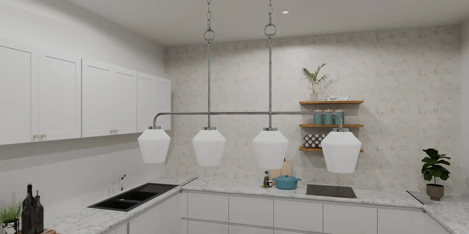 QUOIZEL, NIELSON ISLAND CHANDELIER, LINEAR LIGHT