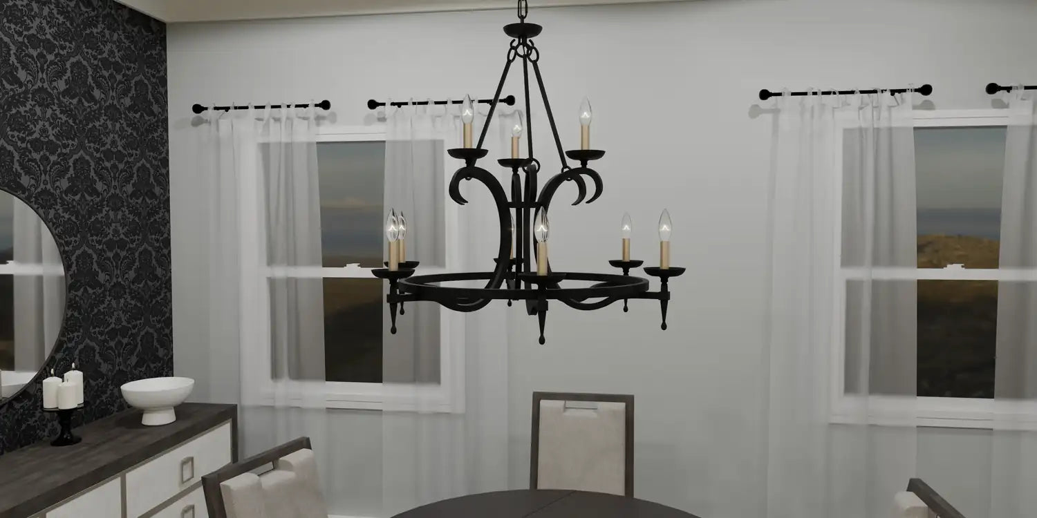 QUOIZEL, OCTAVIA CHANDELIER, CHANDELIER LIGHT