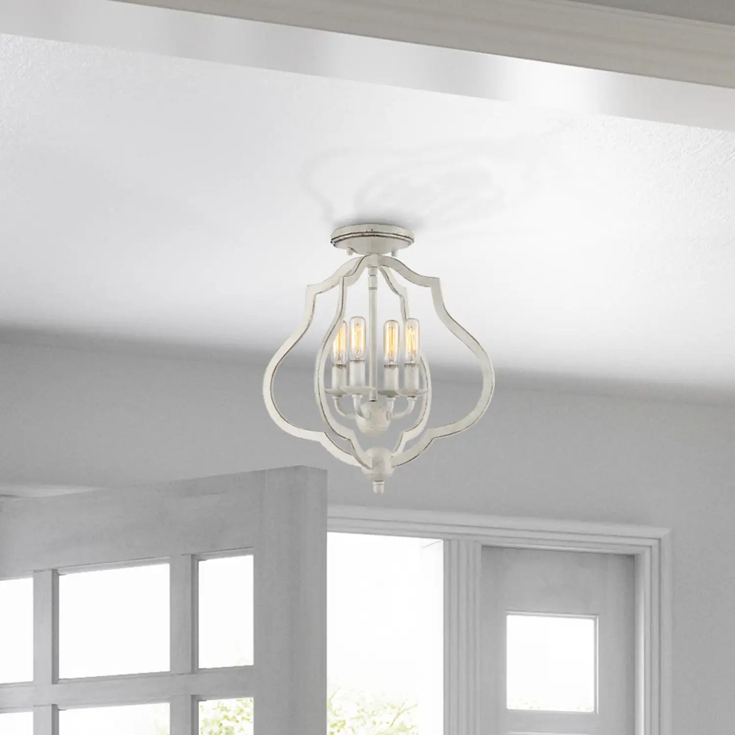 QUOIZEL, O'KEEFE SEMI-FLUSH MOUNT, SEMI FLUSH MOUNT LIGHT