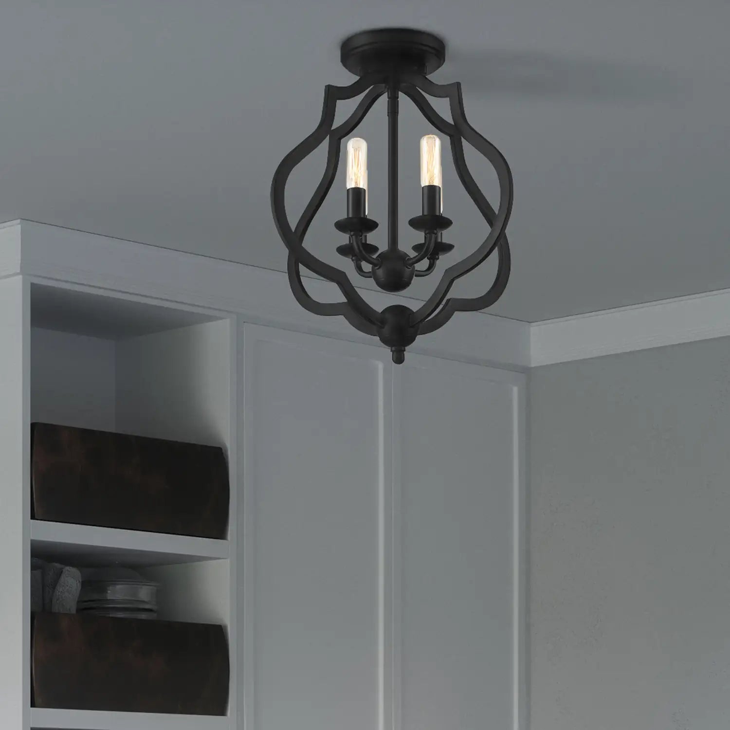 QUOIZEL, O'KEEFE SEMI-FLUSH MOUNT, SEMI FLUSH MOUNT LIGHT