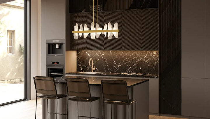 QUOIZEL, AURELIA ISLAND CHANDELIER, LINEAR LIGHT