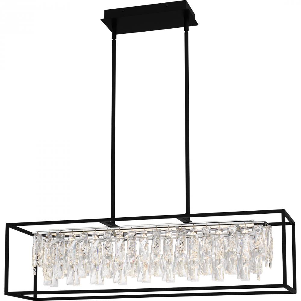 QUOIZEL, BRILLANCE ISLAND CHANDELIER, LINEAR LIGHT