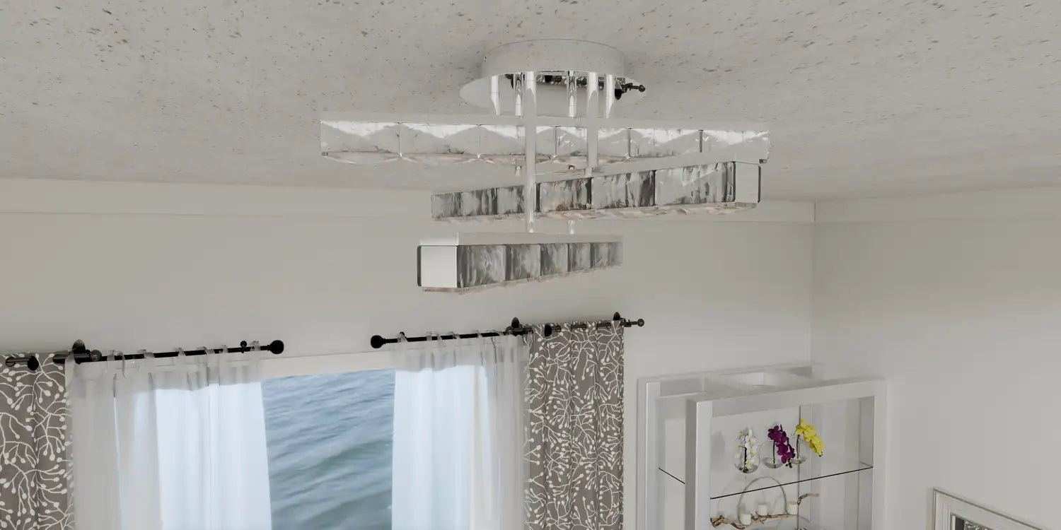 QUOIZEL, COMET SEMI-FLUSH MOUNT, SEMI FLUSH MOUNT LIGHT