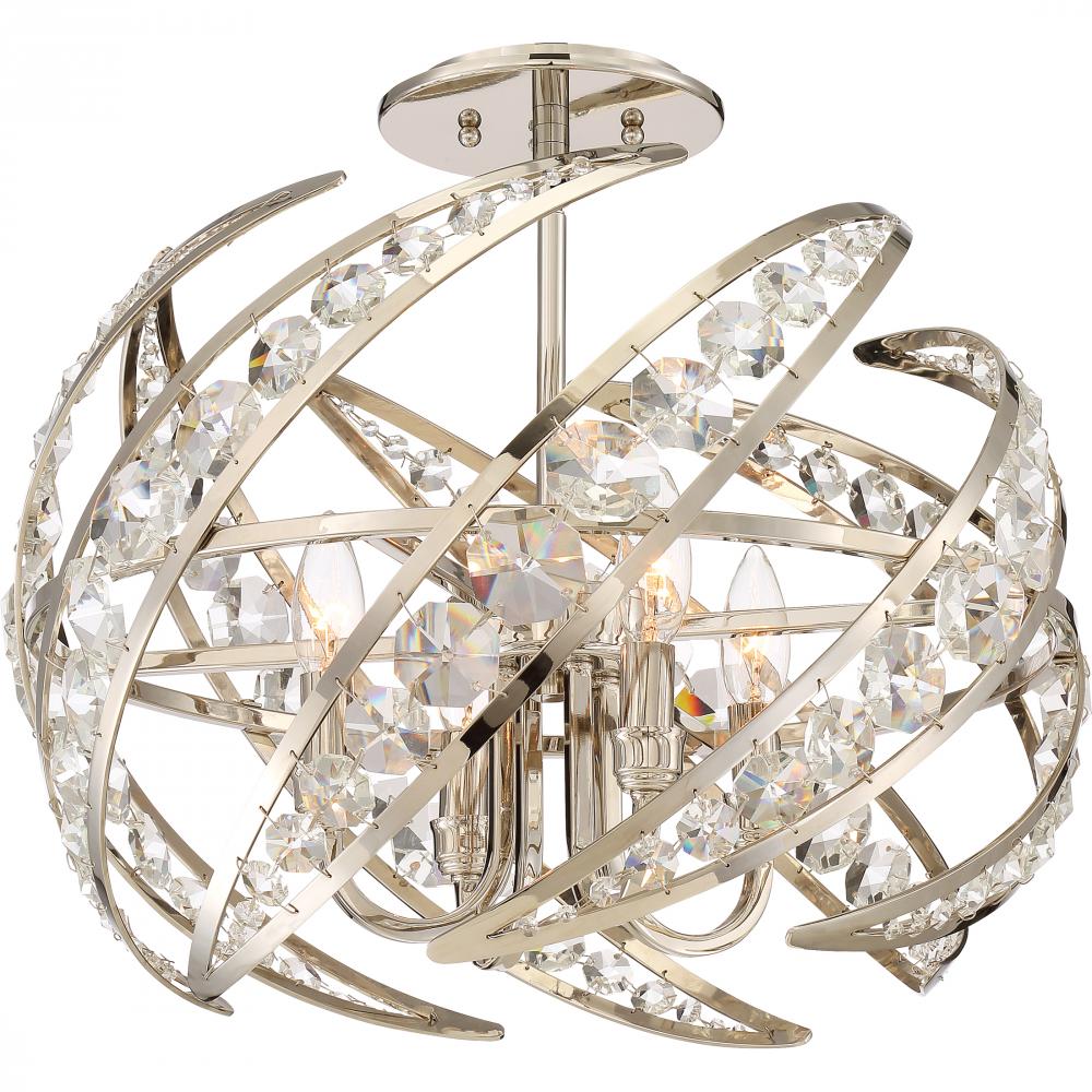 QUOIZEL, CRESCENT SEMI-FLUSH MOUNT, SEMI FLUSH MOUNT LIGHT
