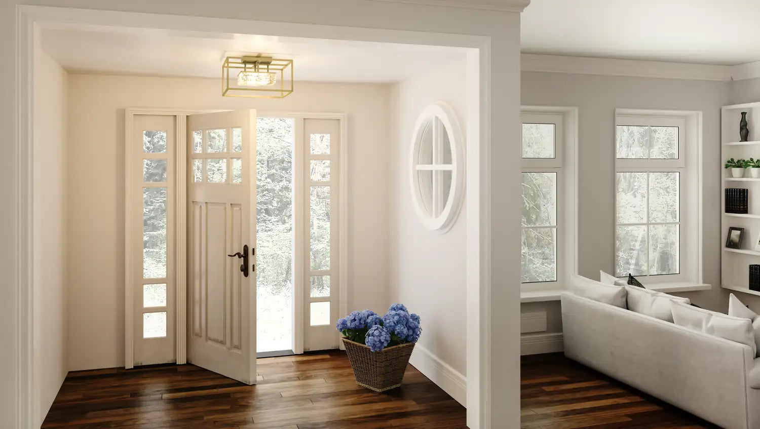 QUOIZEL, DAZZLE SEMI-FLUSH MOUNT, SEMI FLUSH MOUNT LIGHT