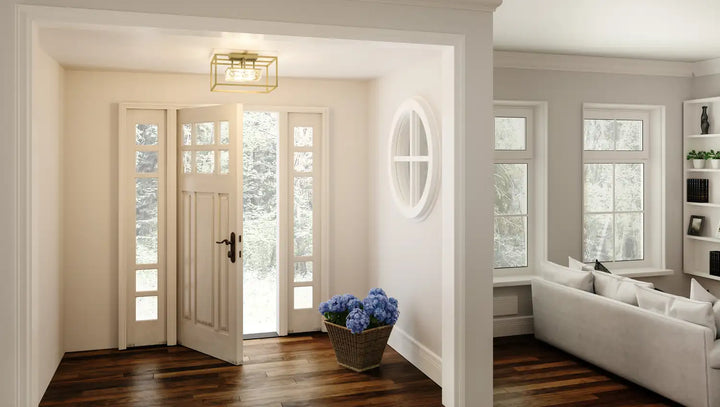 QUOIZEL, DAZZLE SEMI-FLUSH MOUNT, SEMI FLUSH MOUNT LIGHT