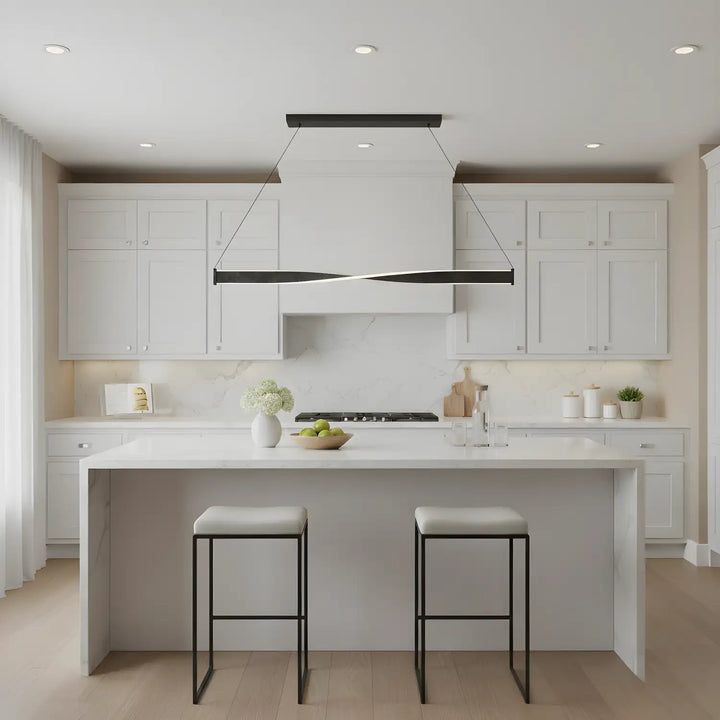 QUOIZEL, PORTER ISLAND CHANDELIER, LINEAR LIGHT