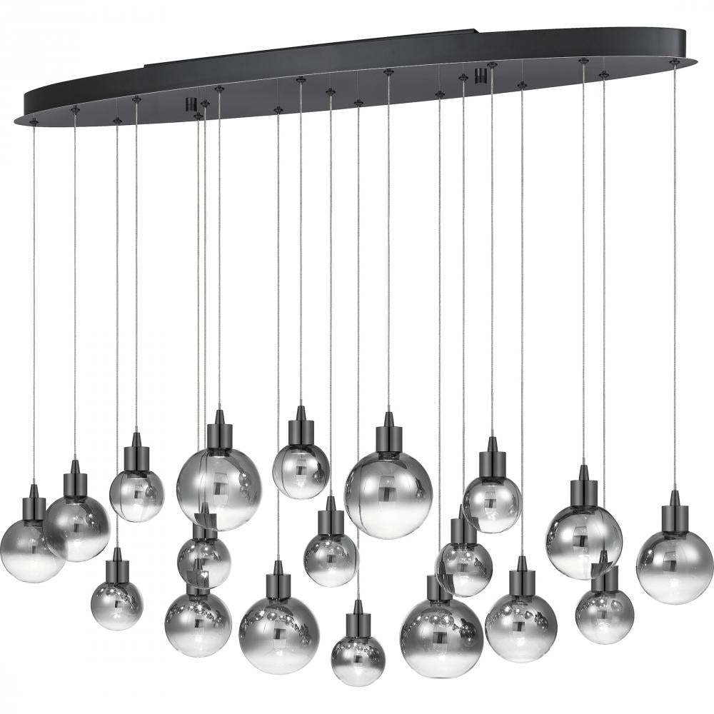 QUOIZEL, SHADOW ISLAND CHANDELIER, LINEAR LIGHT