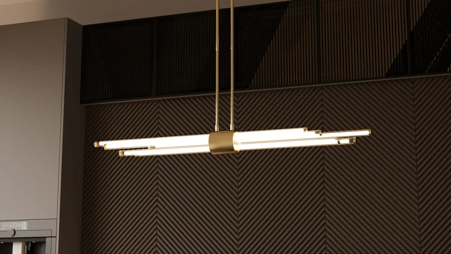 QUOIZEL, TALBOTT ISLAND CHANDELIER, LINEAR LIGHT