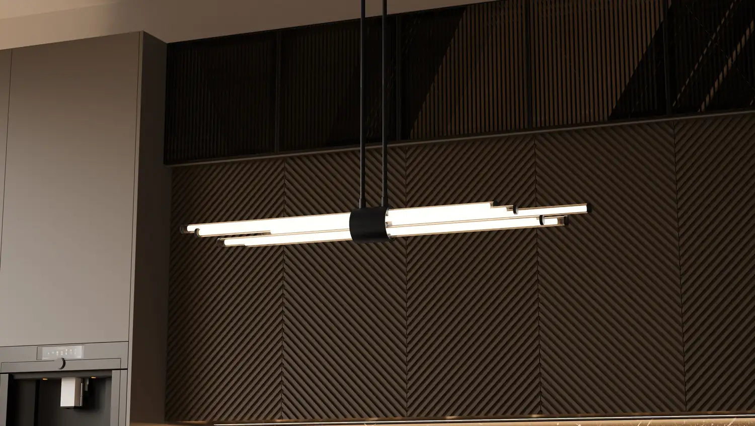 QUOIZEL, TALBOTT ISLAND CHANDELIER, LINEAR LIGHT
