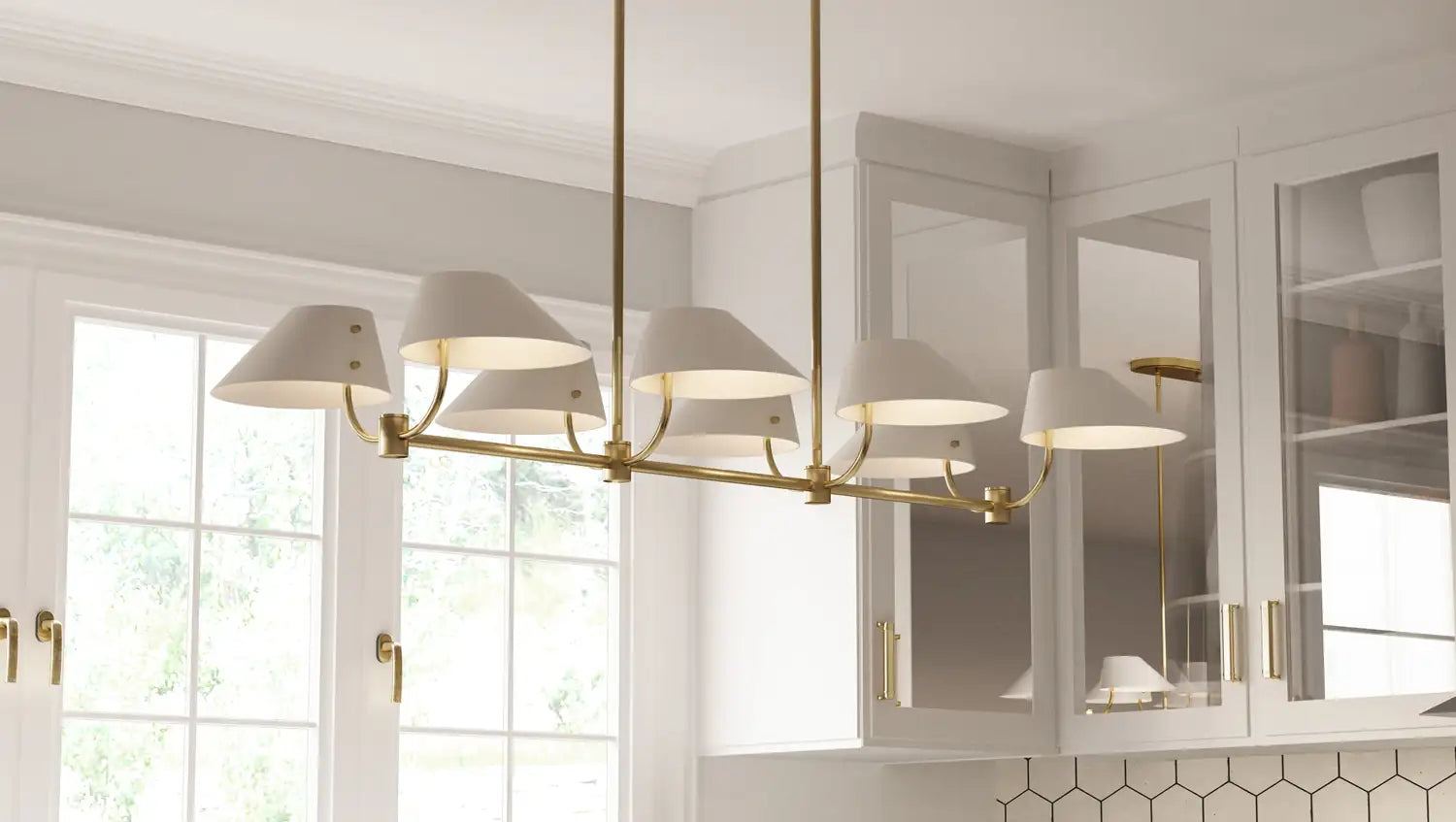 QUOIZEL, PENLEY ISLAND CHANDELIER, LINEAR LIGHT