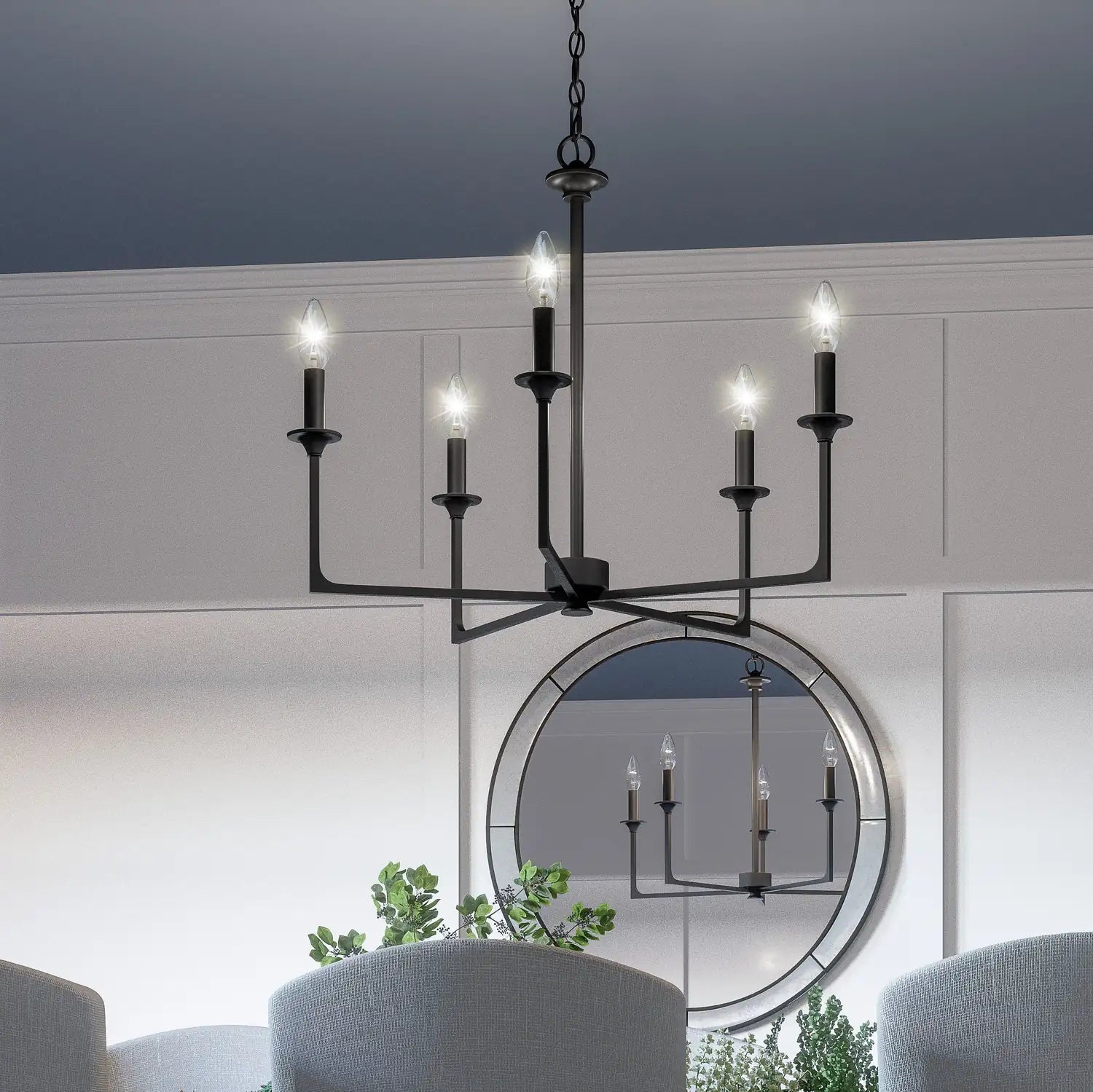 QUOIZEL, PRESCOTT CHANDELIER, CHANDELIER LIGHT