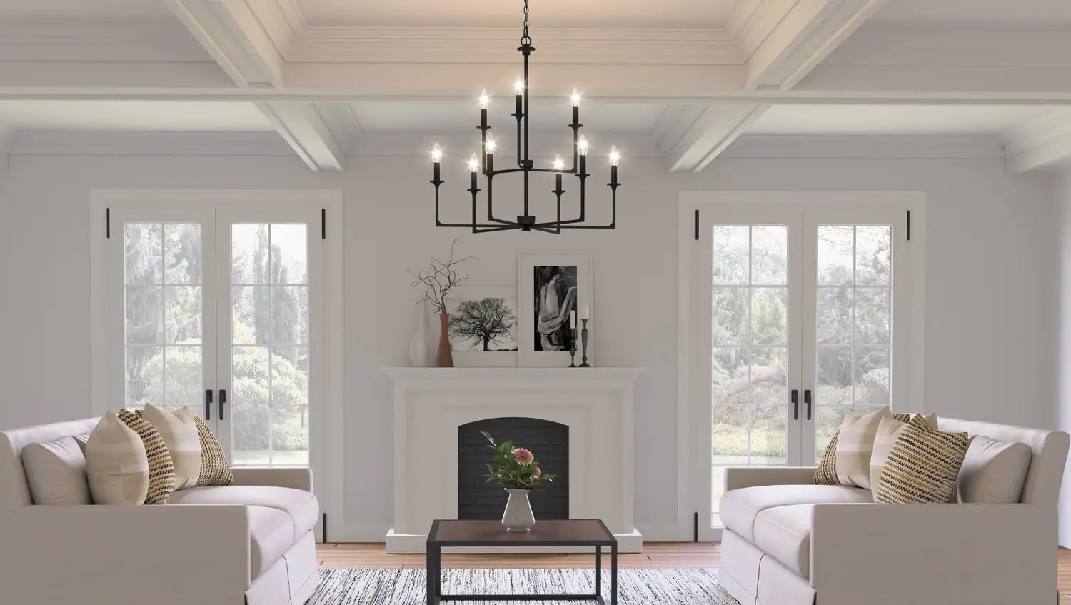 QUOIZEL, PRESCOTT CHANDELIER, CHANDELIER LIGHT