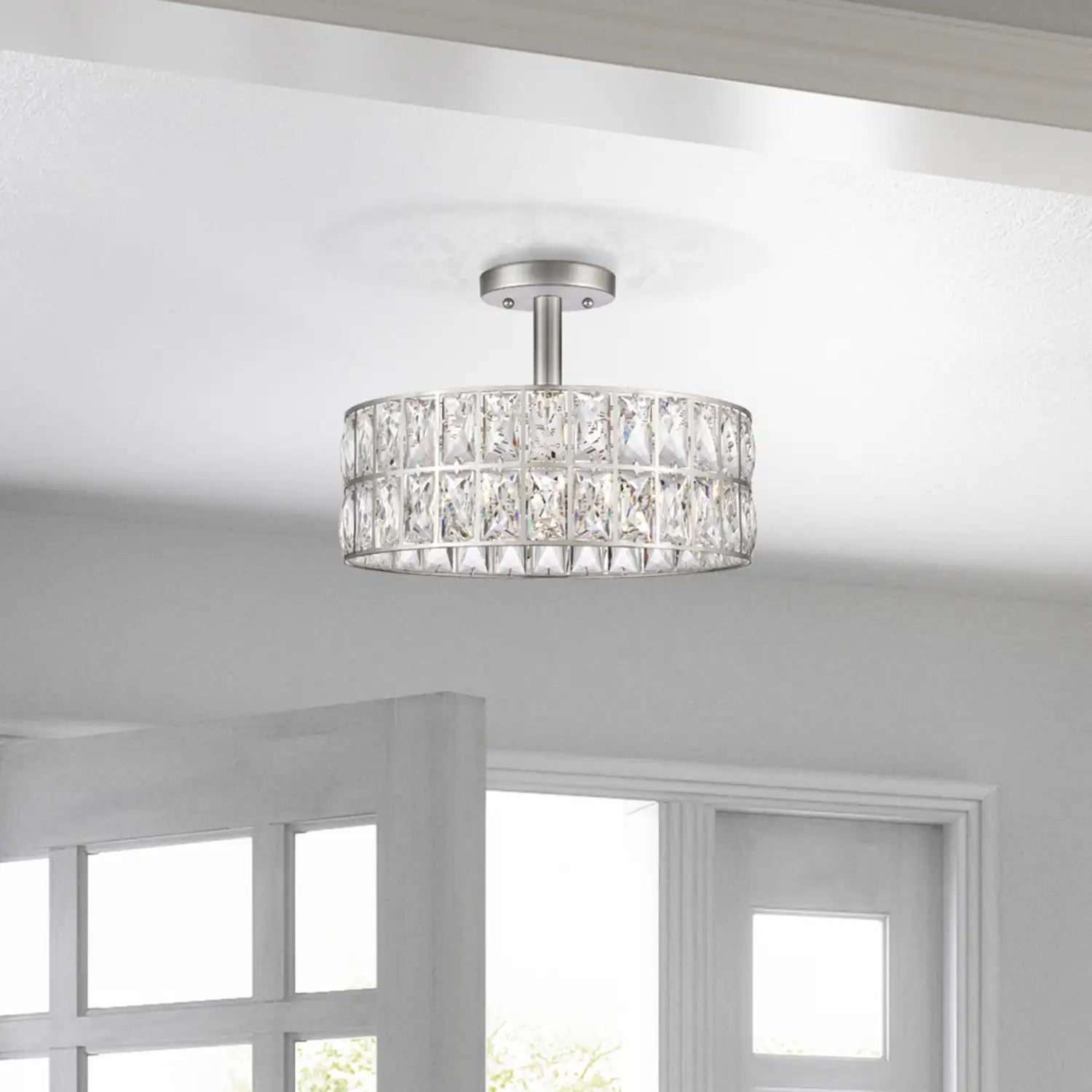 QUOIZEL, COFFMAN SEMI-FLUSH MOUNT, SEMI FLUSH MOUNT LIGHT