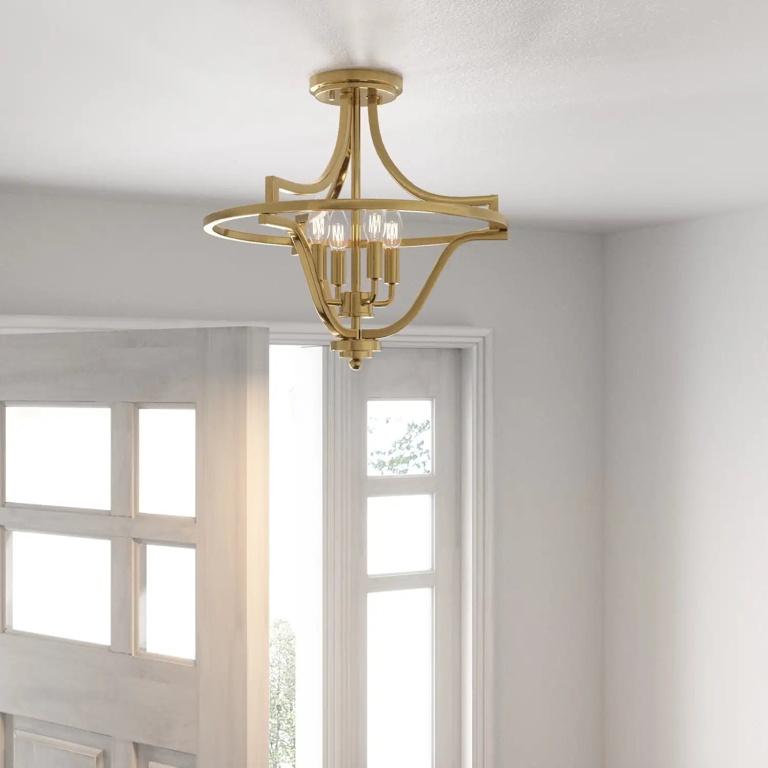 QUOIZEL, HARVEL SEMI-FLUSH MOUNT, SEMI FLUSH MOUNT LIGHT