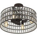 QUOIZEL, QUOIZEL FANDELIER, SEMI FLUSH MOUNT LIGHT