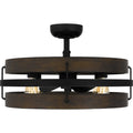 QUOIZEL, QUOIZEL FANDELIER, SEMI FLUSH MOUNT LIGHT