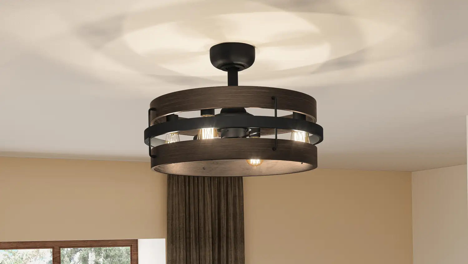 QUOIZEL, QUOIZEL FANDELIER, SEMI FLUSH MOUNT LIGHT