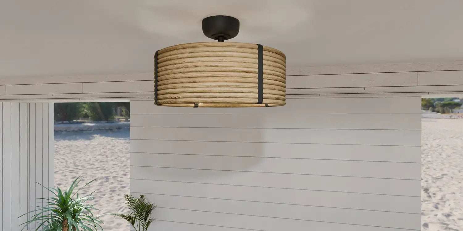 QUOIZEL, QUOIZEL FANDELIER, SEMI FLUSH MOUNT LIGHT