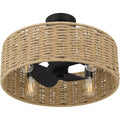 QUOIZEL, QUOIZEL FANDELIER, SEMI FLUSH MOUNT LIGHT