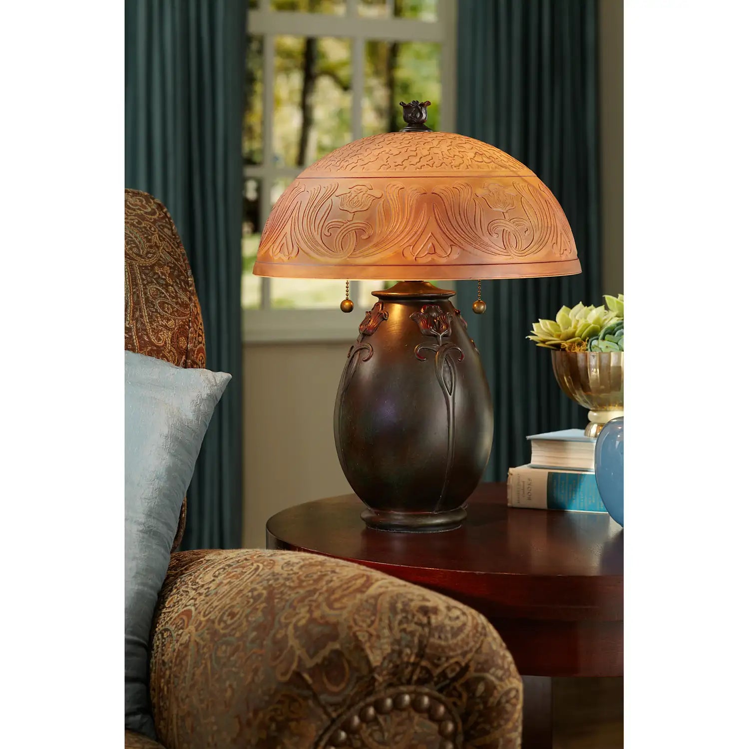 QUOIZEL, GLENHAVEN TABLE LAMP, TABLE LAMPS