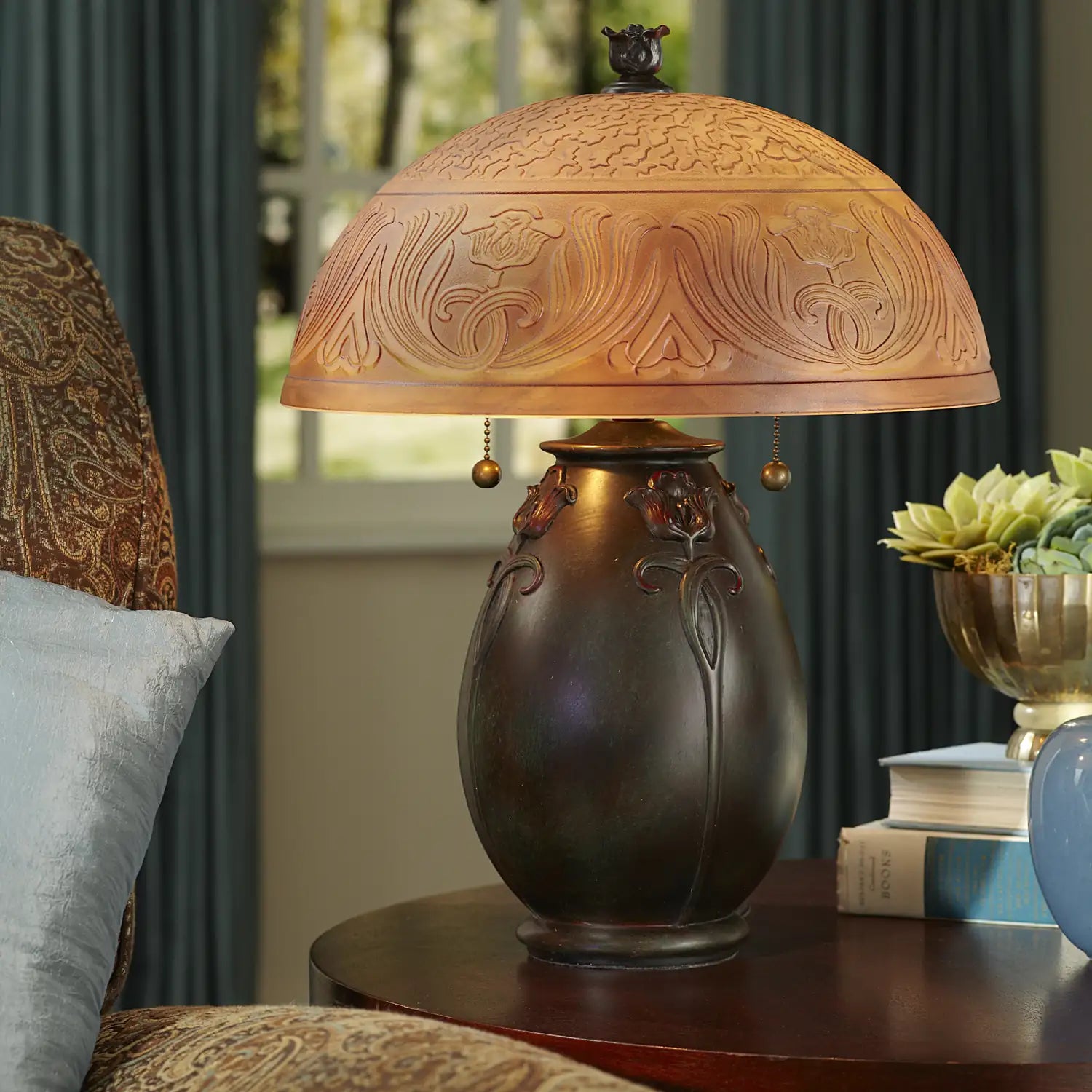 QUOIZEL, GLENHAVEN TABLE LAMP, TABLE LAMPS