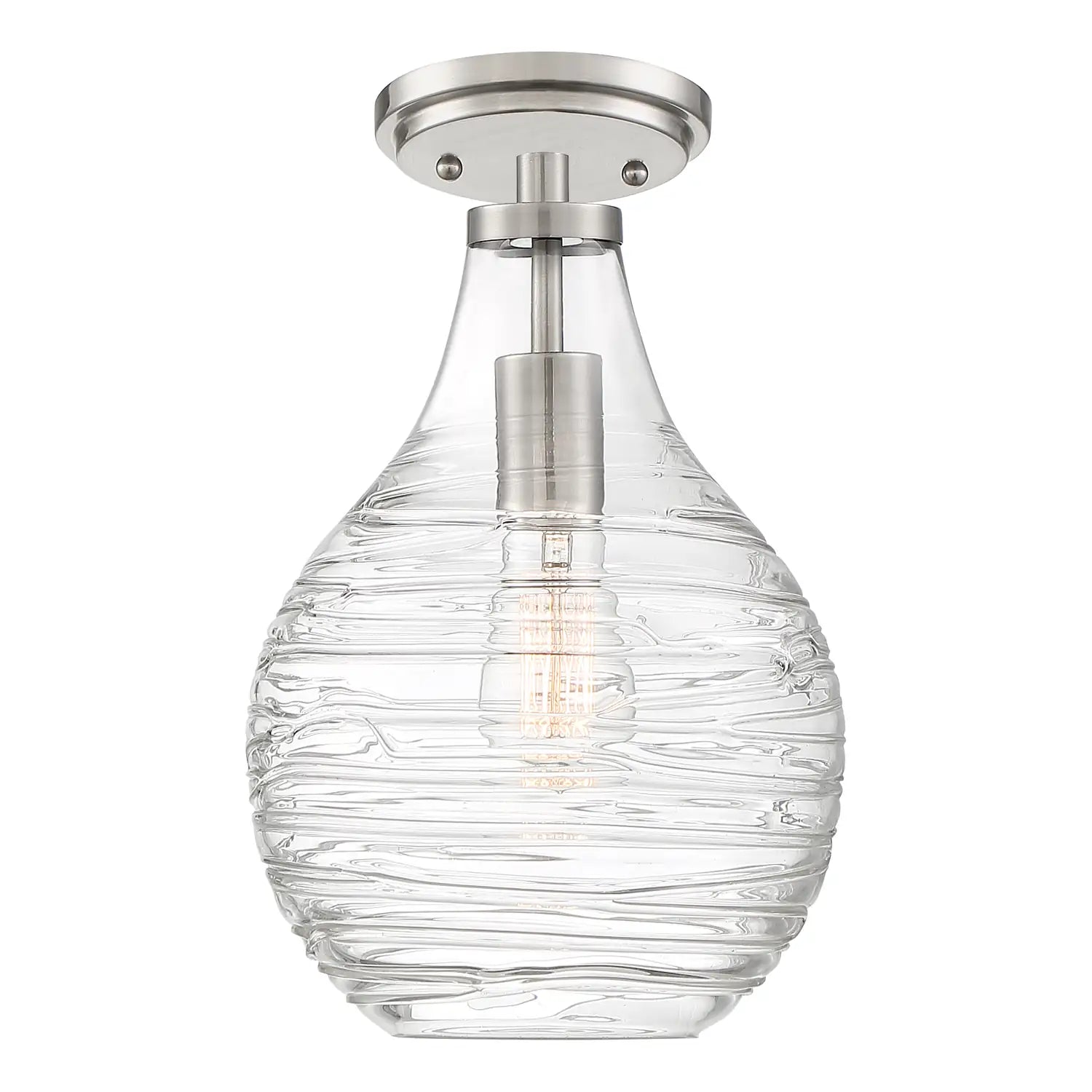 QUOIZEL, GENIE SEMI-FLUSH MOUNT, SEMI FLUSH MOUNT LIGHT