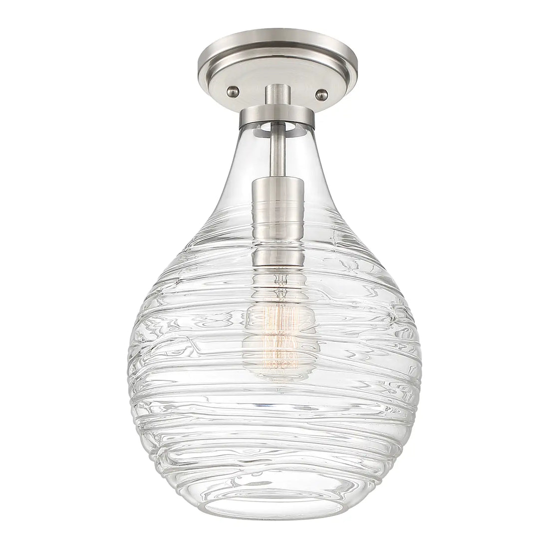 QUOIZEL, GENIE SEMI-FLUSH MOUNT, SEMI FLUSH MOUNT LIGHT
