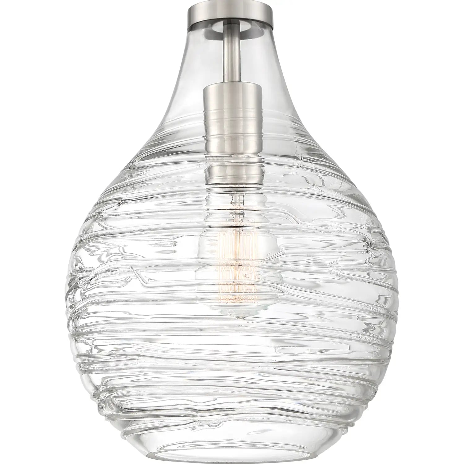 QUOIZEL, GENIE SEMI-FLUSH MOUNT, SEMI FLUSH MOUNT LIGHT