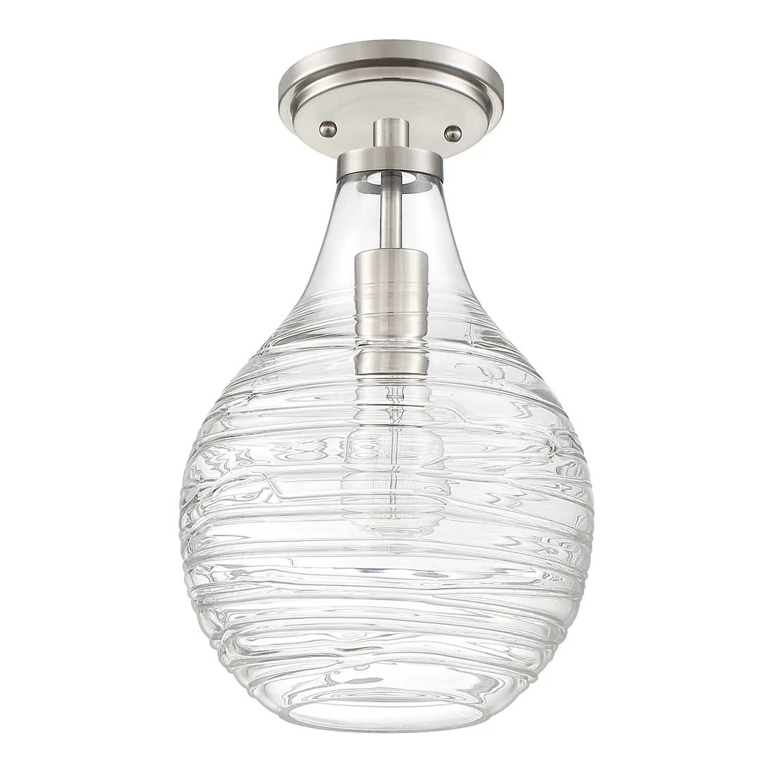 QUOIZEL, GENIE SEMI-FLUSH MOUNT, SEMI FLUSH MOUNT LIGHT