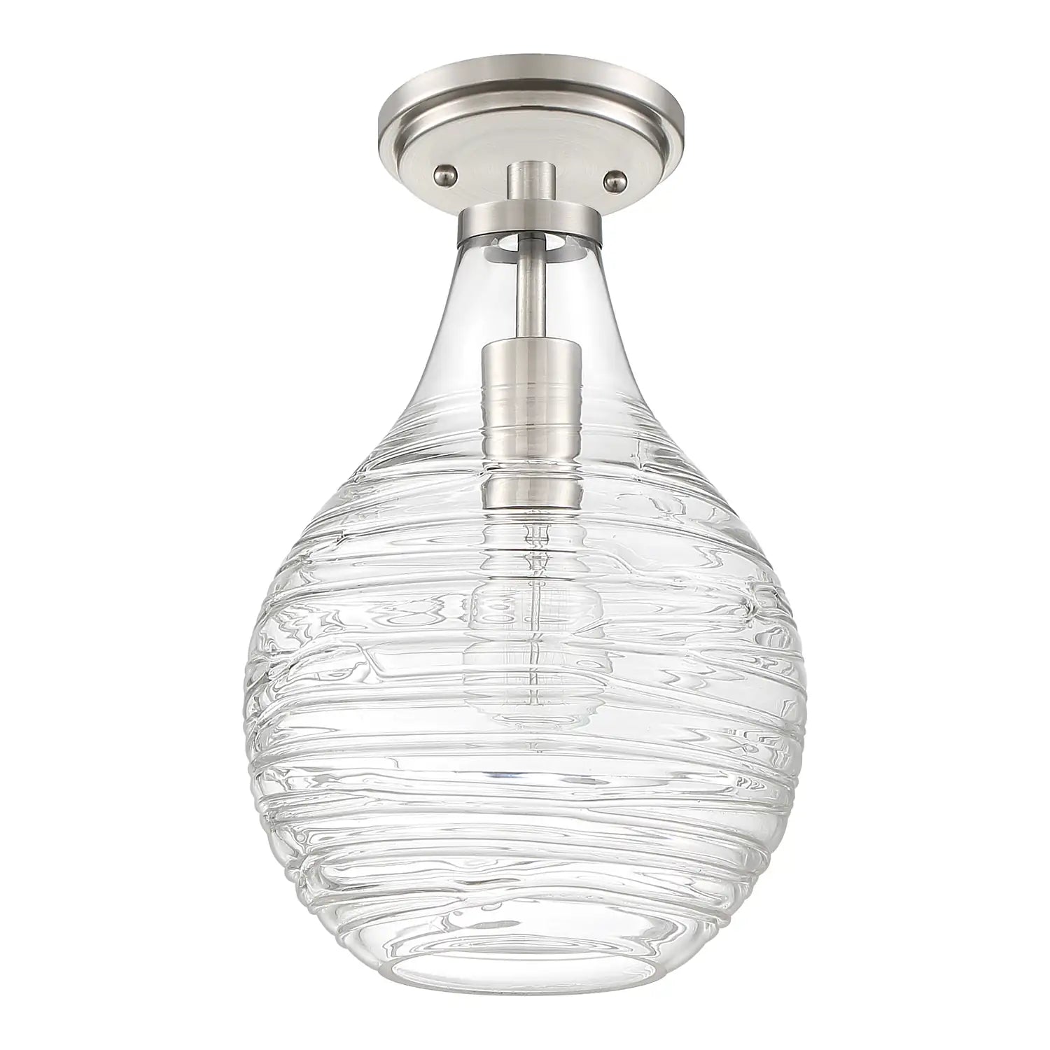 QUOIZEL, GENIE SEMI-FLUSH MOUNT, SEMI FLUSH MOUNT LIGHT