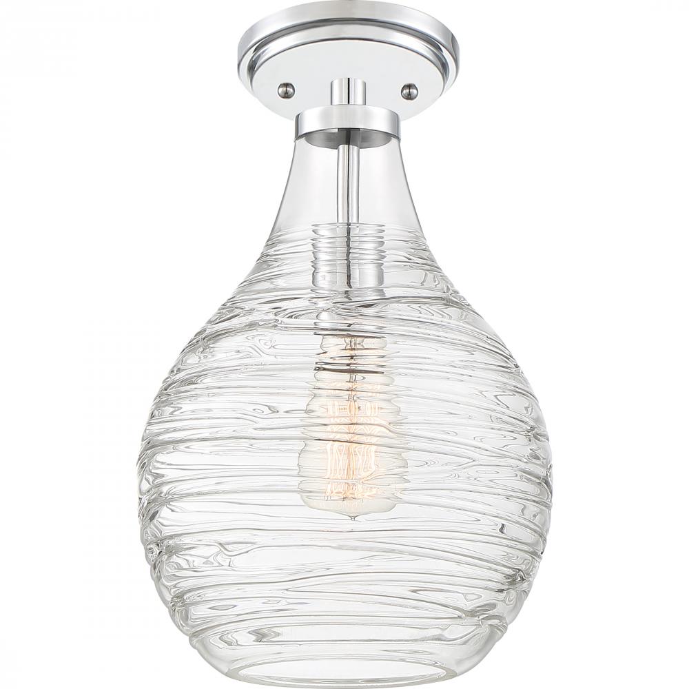 QUOIZEL, GENIE SEMI-FLUSH MOUNT, SEMI FLUSH MOUNT LIGHT