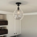 QUOIZEL, GENIE SEMI-FLUSH MOUNT, SEMI FLUSH MOUNT LIGHT