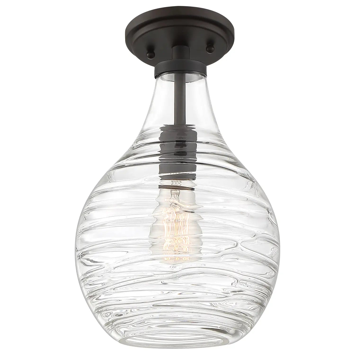 QUOIZEL, GENIE SEMI-FLUSH MOUNT, SEMI FLUSH MOUNT LIGHT