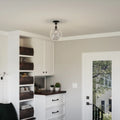 QUOIZEL, GENIE SEMI-FLUSH MOUNT, SEMI FLUSH MOUNT LIGHT