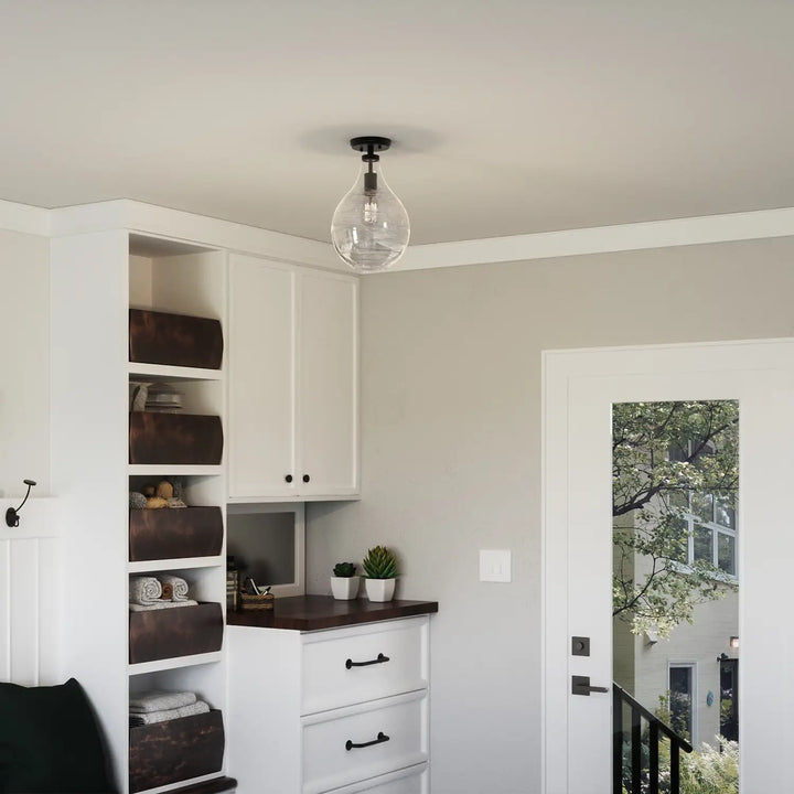 QUOIZEL, GENIE SEMI-FLUSH MOUNT, SEMI FLUSH MOUNT LIGHT