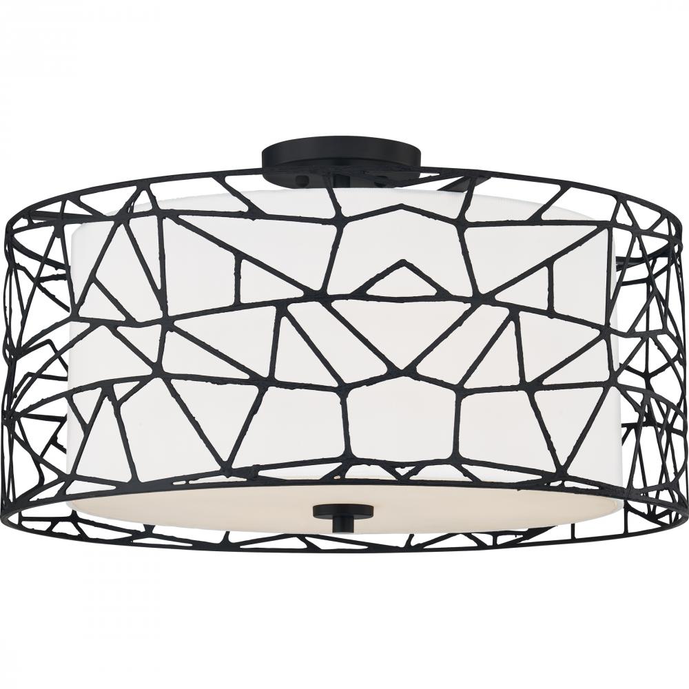 QUOIZEL, NEWCASTLE SEMI-FLUSH MOUNT, SEMI FLUSH MOUNT LIGHT
