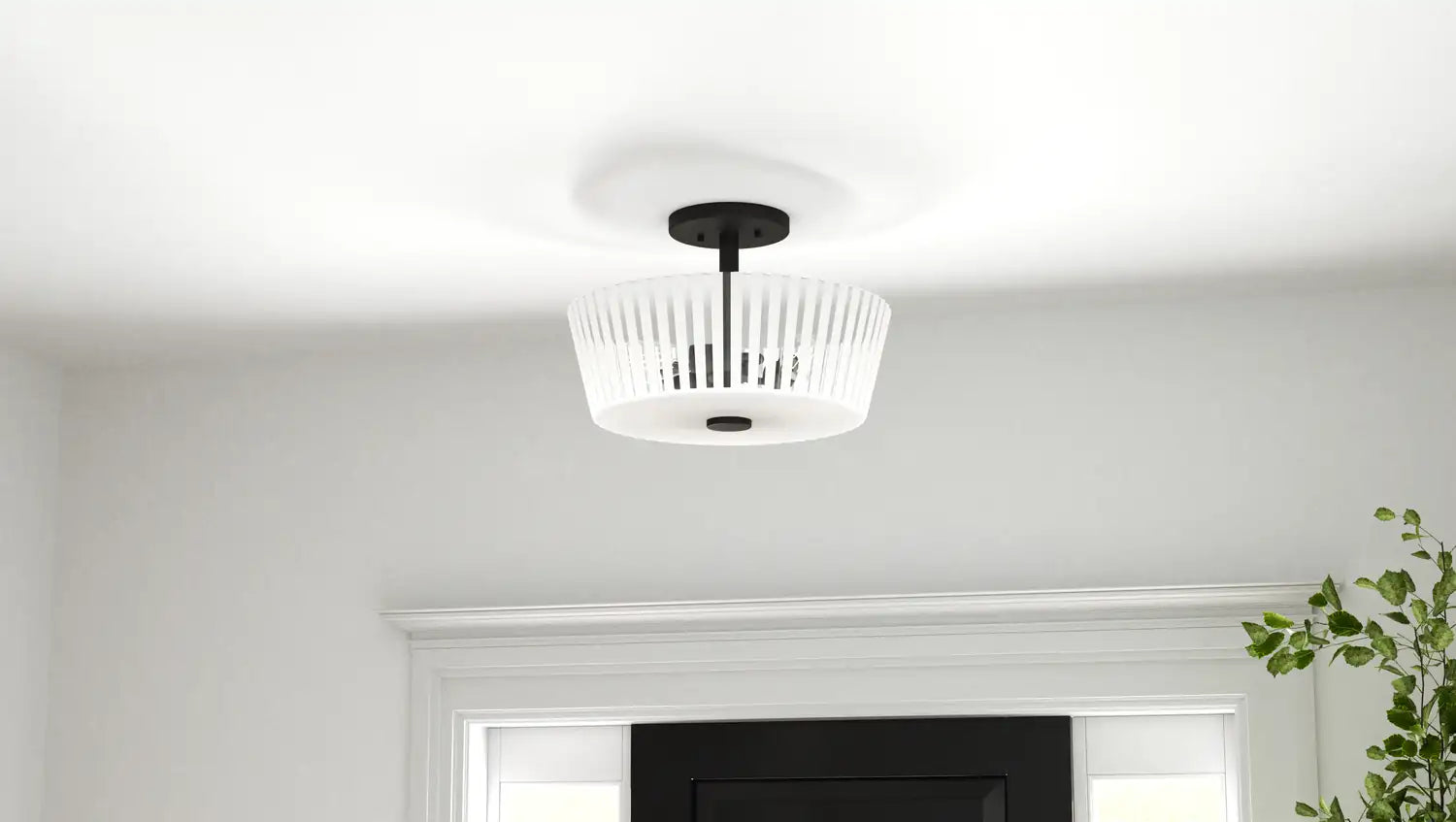QUOIZEL, GRAY SEMI-FLUSH MOUNT, SEMI FLUSH MOUNT LIGHT
