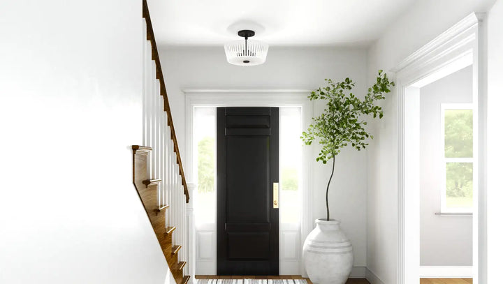 QUOIZEL, GRAY SEMI-FLUSH MOUNT, SEMI FLUSH MOUNT LIGHT