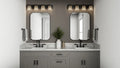 QUOIZEL, GRAY BATH LIGHT, BATH VANITY LIGHT