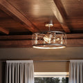QUOIZEL, DURY FANDELIER, SEMI FLUSH MOUNT LIGHT
