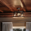 QUOIZEL, DURY FANDELIER, SEMI FLUSH MOUNT LIGHT