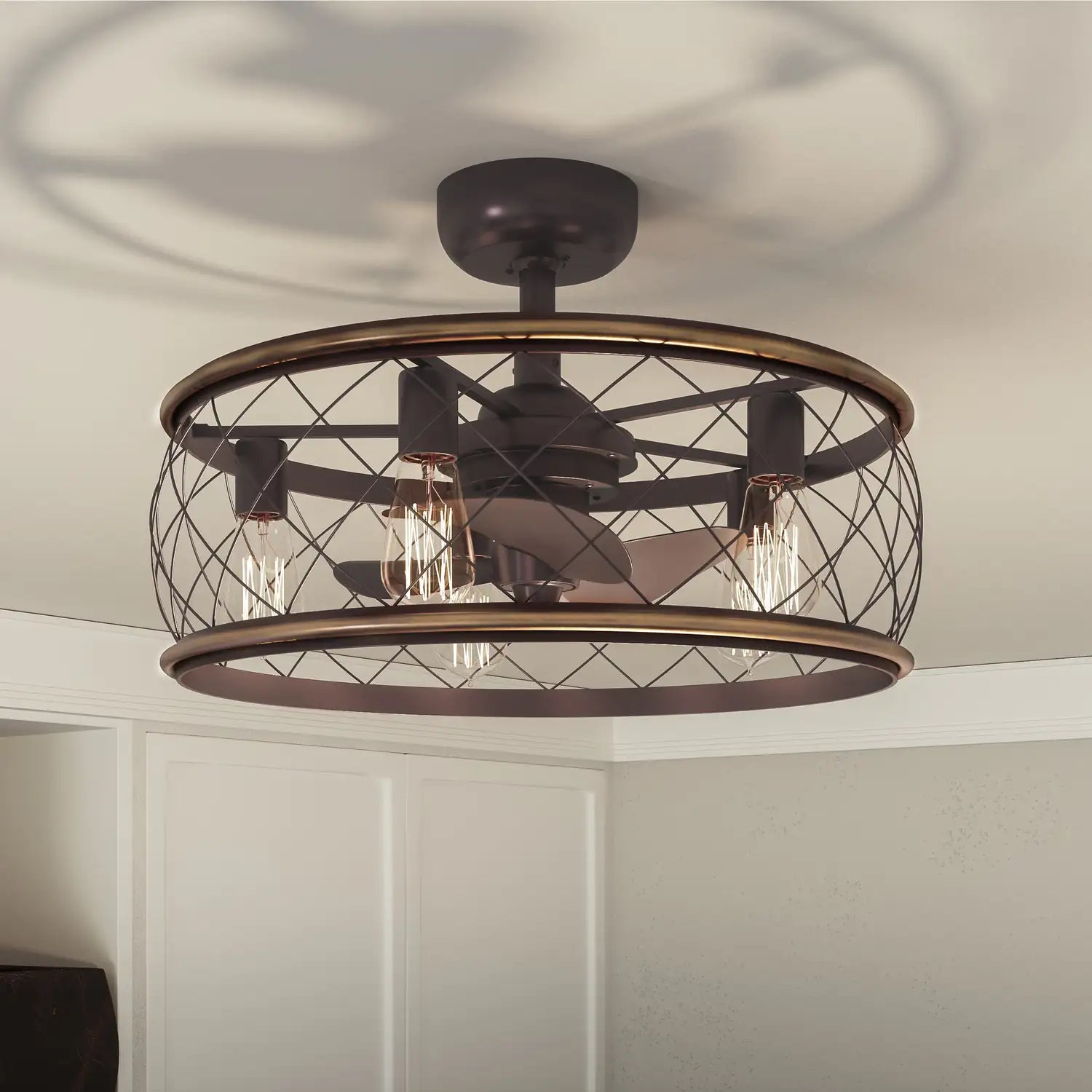 QUOIZEL, DURY FANDELIER, SEMI FLUSH MOUNT LIGHT