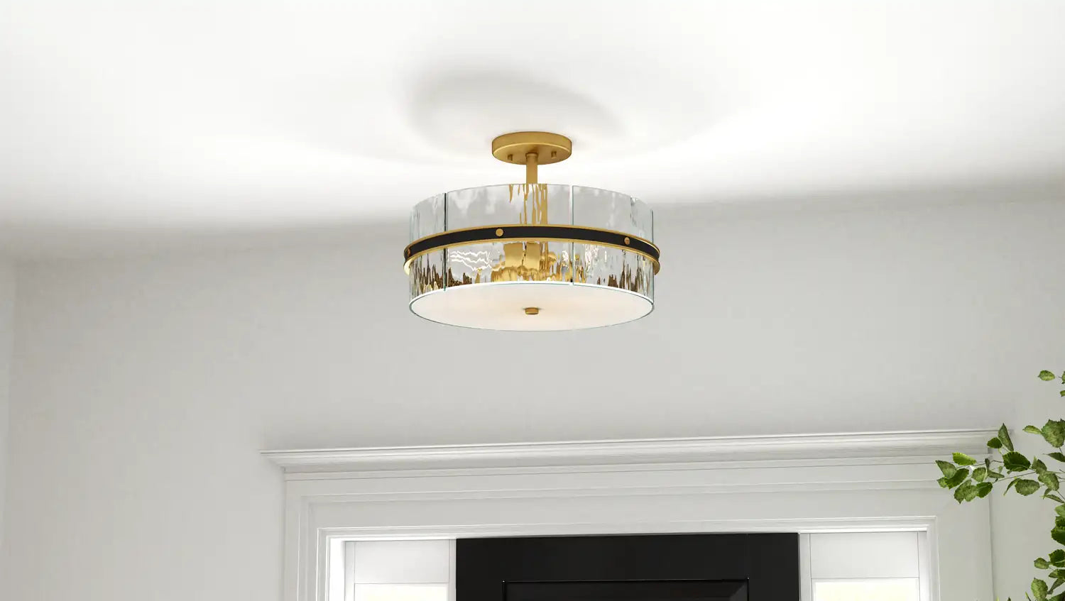 QUOIZEL, REAGAN SEMI-FLUSH MOUNT, SEMI FLUSH MOUNT LIGHT