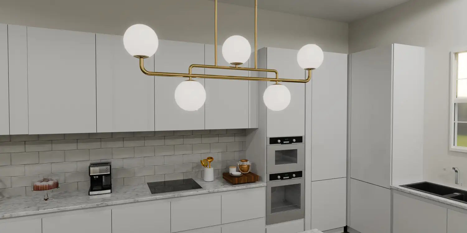 QUOIZEL, REGIS ISLAND CHANDELIER, LINEAR LIGHT