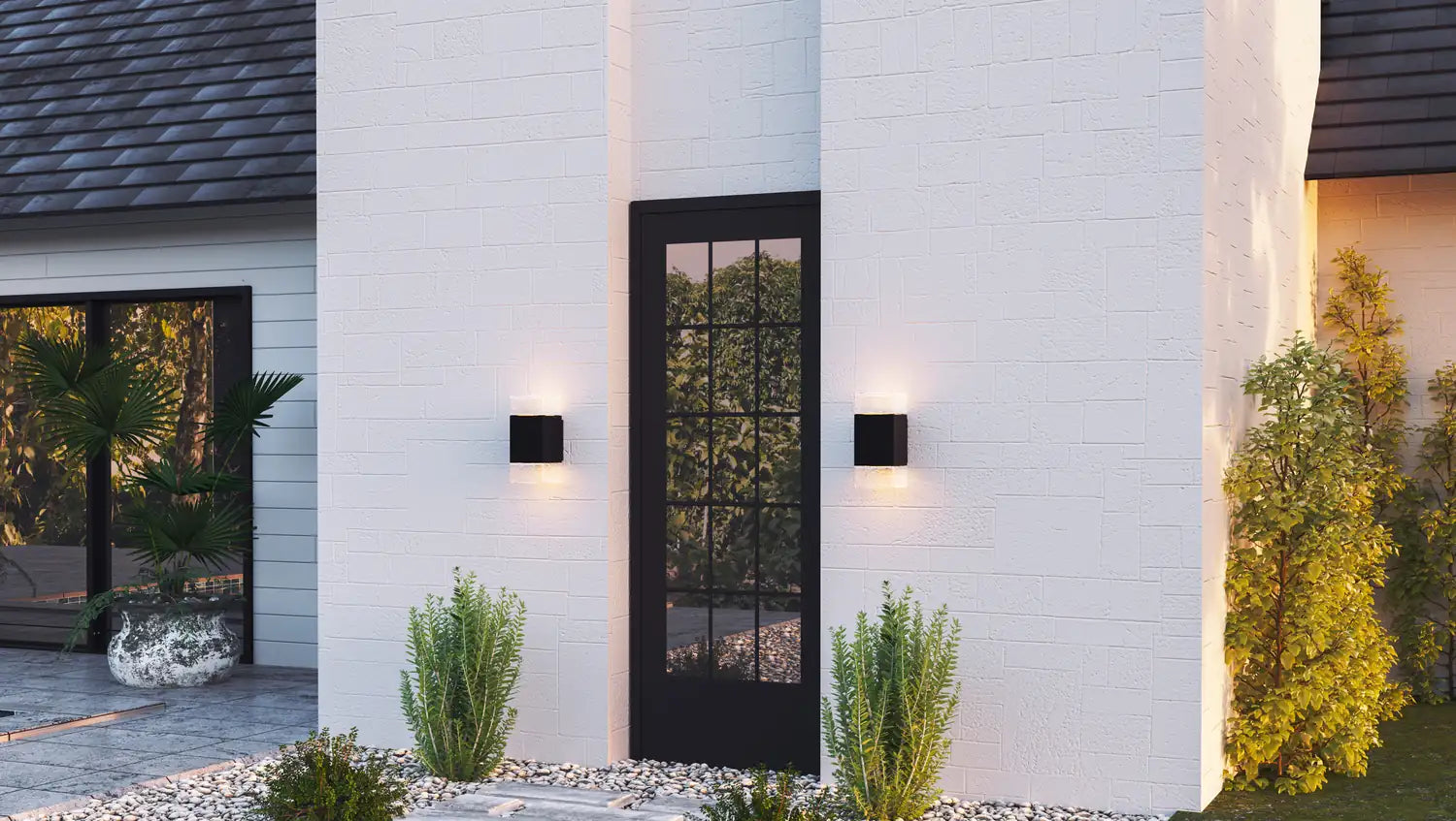 QUOIZEL, SAXTON OUTDOOR LANTERN, OUTDOOR WALL LIGHTS