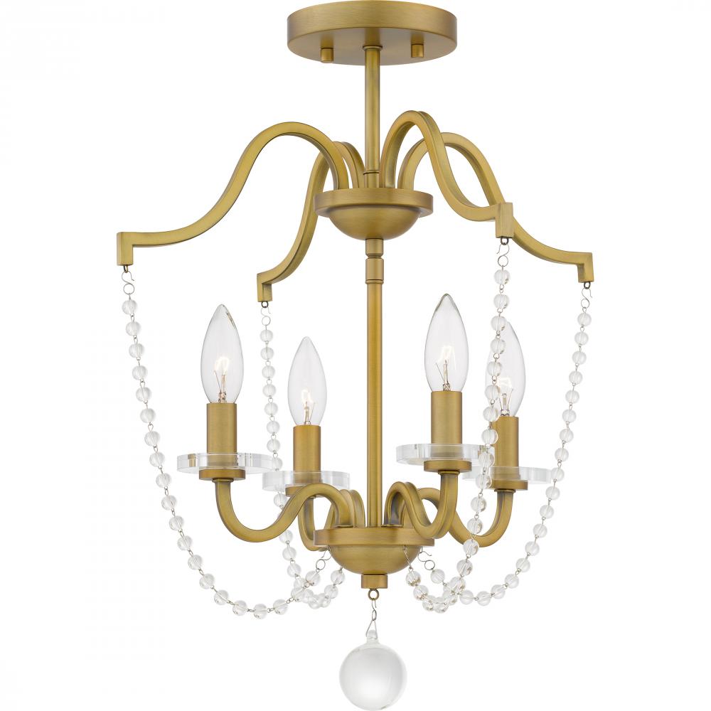QUOIZEL, SUNDAY SEMI-FLUSH MOUNT, SEMI FLUSH MOUNT LIGHT