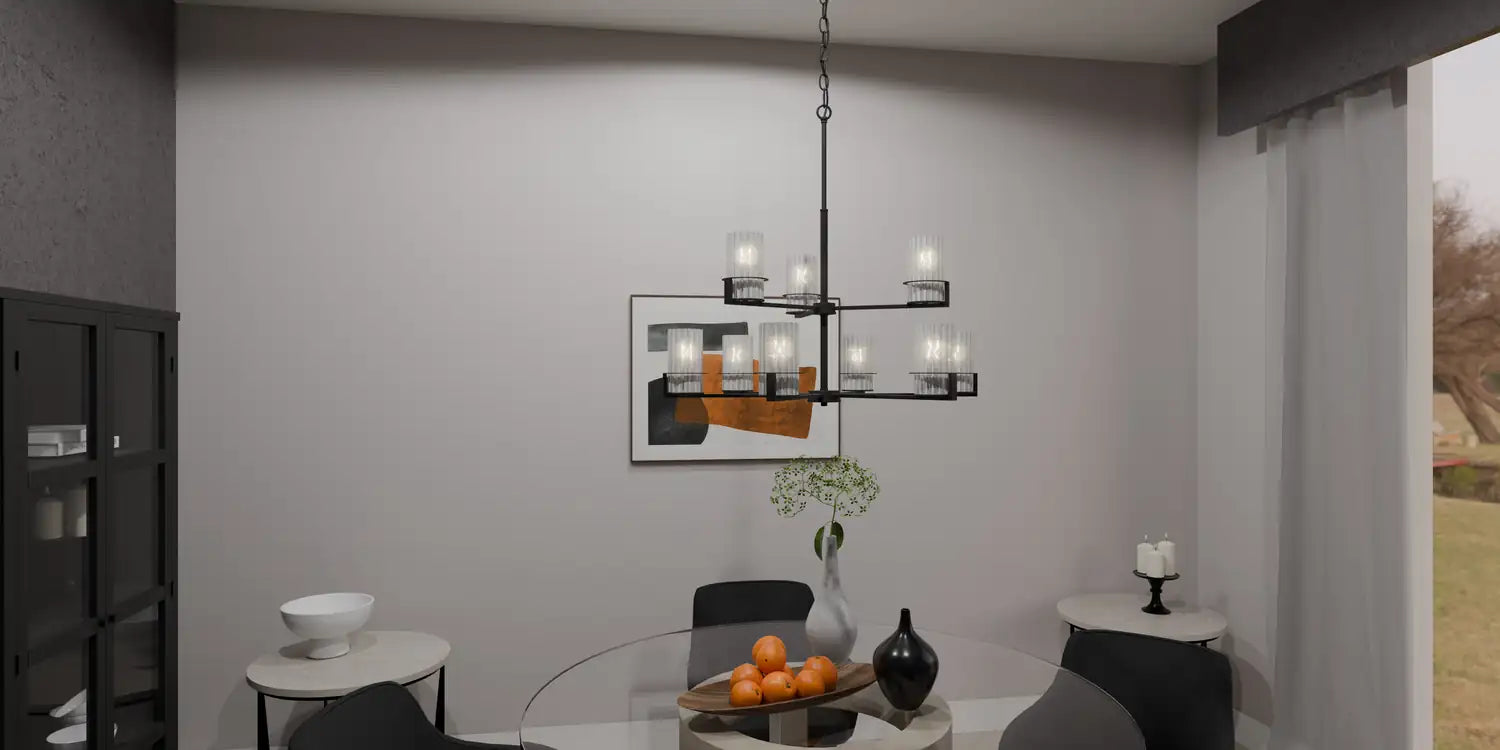 QUOIZEL, SEYMOUR CHANDELIER, CHANDELIER LIGHT